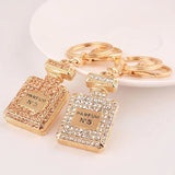 Perfume Fragrance Bottle Charm Pendent Rhinestone Keychain