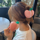 Pink Peach Hairpin Geometric Fruit Hair Clip Acetic Acid Claw for Women