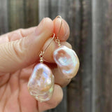 Purple Baroque Pearl 14k Earrings - DIY Wedding Jewelry