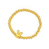 Lovely Rabbit Elastic Bracelet 24K Beaded Bracelet Women Gift