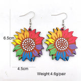 Dinosaur Wood Dangle Earrings for Women Girlfriend Gift