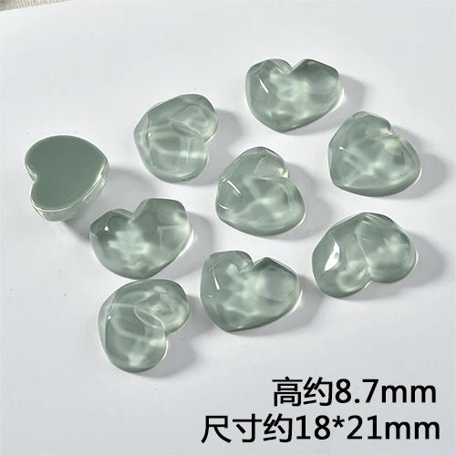 Diamond Section Wave Resin Patch DIY Earrings Hair Accessories 10pcs