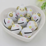 Sheep Cartoon Bells Pendant Bracelet Necklace Hanging Charms