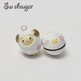 Sheep Cartoon Bells Pendant Bracelet Necklace Hanging Charms