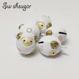 Sheep Cartoon Bells Pendant Bracelet Necklace Hanging Charms