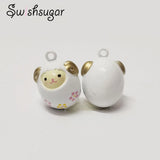 Sheep Cartoon Bells Pendant Bracelet Necklace Hanging Charms