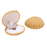 Shell Shape Velvet Jewelry Display Box for Wedding Ring Earrings Necklace