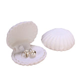 Shell Shape Velvet Jewelry Display Box for Wedding Ring Earrings Necklace