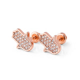 925 Silver CZ Iced Out Women Earring Hip Hop Jewelry