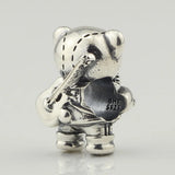 Singing Bear Charm Bead Silver 925 for Bracelet Jewelry Making