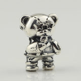 Singing Bear Charm Bead Silver 925 for Bracelet Jewelry Making