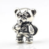 Singing Bear Charm Bead Silver 925 for Bracelet Jewelry Making