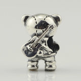 Singing Bear Charm Bead Silver 925 for Bracelet Jewelry Making