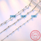 Star Cube Beads Charm Bracelet 925 Silver Double-deck Chain Anklets