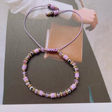 Braided Rope Glass Eye Crystal Bead Bracelets