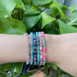 Braided Rope Glass Eye Crystal Bead Bracelets