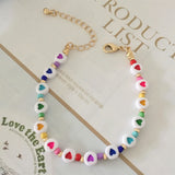 Sweet Heart Round Bead Strand Bracelet Anklet Girl Party Jewelry