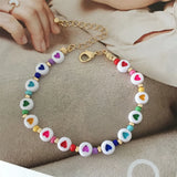 Sweet Heart Round Bead Strand Bracelet Anklet Girl Party Jewelry