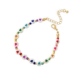 Sweet Heart Round Bead Strand Bracelet Anklet Girl Party Jewelry