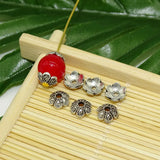 Tibetan Silver Tone Flower Bead Caps for DIY Beads Findings