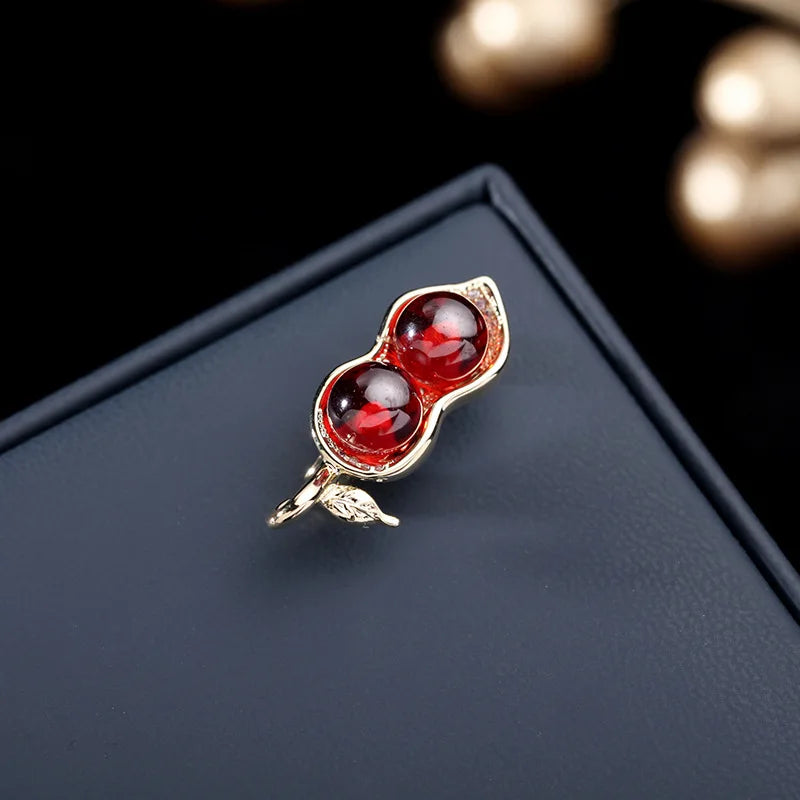 Opal Peanut Lapel Pin Coat Accessories