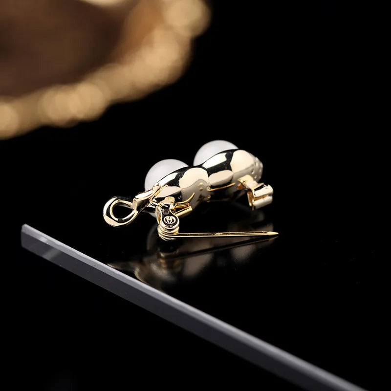 Opal Peanut Lapel Pin Coat Accessories