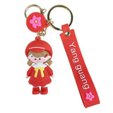 Lovely Uniform Little Girl Key Chain PendantSimplicity Keychain Creative Gift