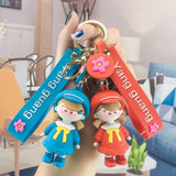Lovely Uniform Little Girl Key Chain PendantSimplicity Keychain Creative Gift