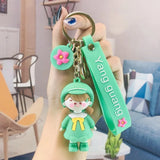 Lovely Uniform Little Girl Key Chain PendantSimplicity Keychain Creative Gift