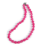 Relaxing 10mm Rose Jasper Necklace, Semiprecious Gemstone, Rose Red