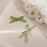 Colorful Velvet Fabric Ribbon Bow DIY Hairpin Jewelry