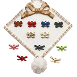 Retro Bow Alloy Double Hole Pendant DIY Earrings Accessories 10pcs