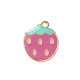 Pink Strawberry Cherry Epoxy Pendant DIY Jewelry Earrings Keychain Material