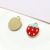 Pink Strawberry Cherry Epoxy Pendant DIY Jewelry Earrings Keychain Material