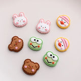 Rabbit Duck Bear Biscuit Resin Patch for DIY Hairpin Jewelry Earrings