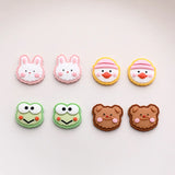 Rabbit Duck Bear Biscuit Resin Patch for DIY Hairpin Jewelry Earrings