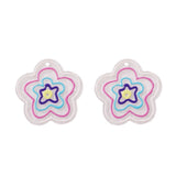 Transparent Flower Dog Ice Cream Acrylic Pendant DIY Jewelry Earrings