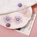 Transparent Flower Dog Ice Cream Acrylic Pendant DIY Jewelry Earrings