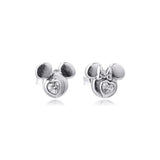 Lover Mouse Silhouette Stud Earrings with CZ - Original Jewelry Gift