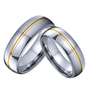 Lover's Alliance Tungsten Carbide Ring Men Wedding Band 6mm