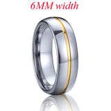 Lover's Alliance Tungsten Carbide Ring Men Wedding Band 6mm