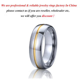 Lover's Alliance Tungsten Carbide Ring Men Wedding Band 6mm