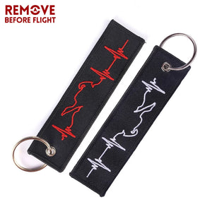 Biker Heartbeat Keychain for Motorcycles and Cars