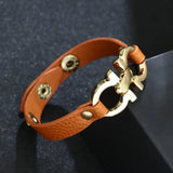Minority PU Leather Geometric Buckle Bracelet Jewelry