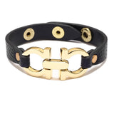 Minority PU Leather Geometric Buckle Bracelet Jewelry