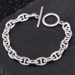 S925 Pure Silver Bracelet Punk Youth Jewelry Ring Shape