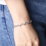 S925 Pure Silver Bracelet Punk Youth Jewelry Ring Shape