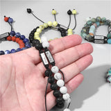 Tiger Eye Stone Bracelet Set for Couples, Natural Stone Beads Rope Jewelry