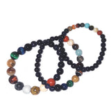 8 Planets Stone Bracelet Chakra Galaxy Solar System Beads Bracelets