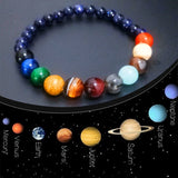 8 Planets Stone Bracelet Chakra Galaxy Solar System Beads Bracelets